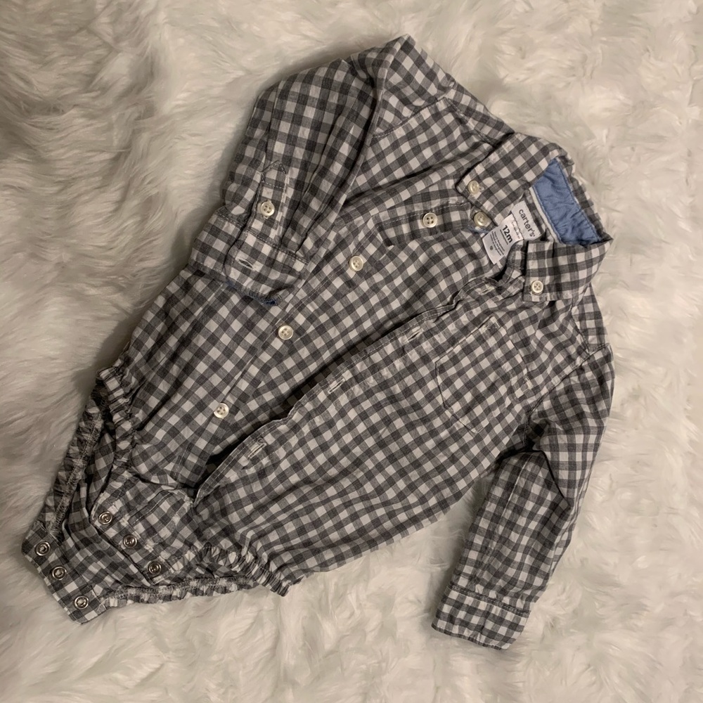Toddler one piece button down